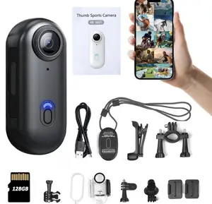 4K HD Magnetic Action Camera - 1080P Wearable Thumb Cam for POV Video Recording, Lightweight Mini Body Camera with Waterproof Case & Magnetic Mount for Vlogging, Sports, and Travel