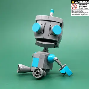 Creative DIY Robot Building Blocks Set, Cute Retro Sci-Fi Action Figure Brick Model, STEM Educational Toy for Boys and Girls, Interactive Desktop Decor Ornament, Fun Stress Relief Assembly Puzzle Game, Ideal Birthday Holiday Gift for Kids Teens Adults