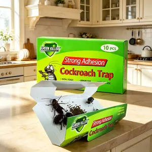 Roach Traps, Roach Traps Indoor Sticky with Cockroach Bait, Cockroach Glue Trap Long Lasting and Non Toxic, Children and Pet Friendly, for Home, Kitchen, Bathroom, Storage Room