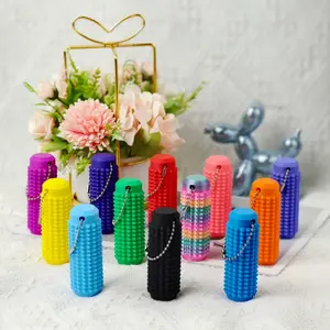 Little Ouchies Grippie Portable Vibrant Colors Stim Tool with Firm Plastic Spikes for Anxiety & Stress Relief Clip to Keys for On-the-Go Comfort Pain Stimulation lmpulse Management Squishies Stressreliever