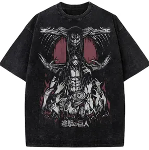 Eren Yeager Shirt, Attack on Titan Shirt, AOT Shirt, Anime Shirt, Retro 90s Grunge Aesthetic Design Washed Streetwear Fashion Unisex Gift Top