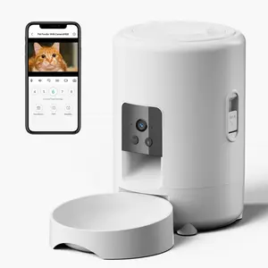 Smart Automatic Pet Feeder for Dogs and Cats with Timer, Remote Control, WiFi Connection Food Dispenser