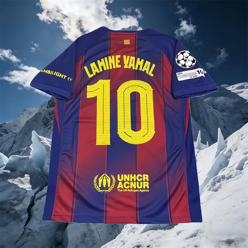 25 26  Home No.10 Lamine Yamal Shortsleeve Soccer Jersey
