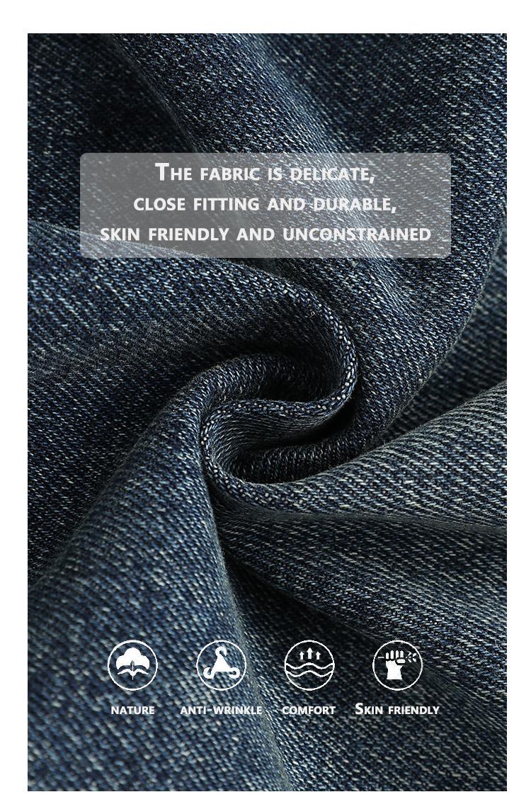 3-pack men’s jeans for autumn/winter, high cotton content, simple versatile straight-leg classic vintage jeans—men’s pants suitable for everyday commuting and casual wear.