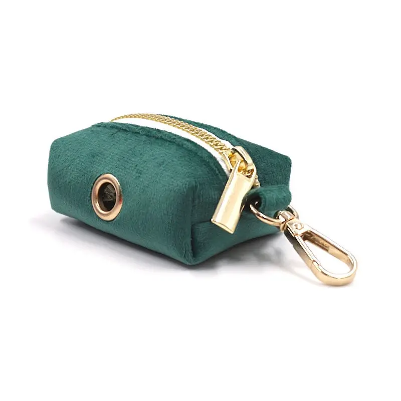 Kelly Green Velvet Collar, Harness, Bow/Bowtie, Leash, and Waste Bag Holder Kelly Green Velvet Collar, Harness, Bow/Bowtie, Leash, and Waste Bag Holder
