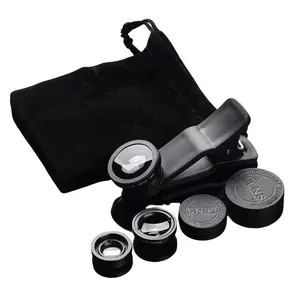Phone External Three-In-One Lens, Fish Eye Wide Angle Macro Universal Clip-On Lens, Phone Photography Camera Accessory