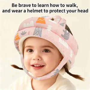 Cute Baby Head Protection Hat, Adorable Animal Print, Multiple Color Options, Crawling Safety Gear, 6-24 Months, Perfect Gift for Halloween Christmas Easter, Soft Dome Cap, Hats For Babies