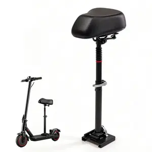 FreeRoll Adjustable electric scooter seat, suitable for all 8.5-inch and 5.3-6 inch scooter pedals, upgraded and enlarged waterproof seat cushion, shock-absobing riser, stable and firm, adjustable height