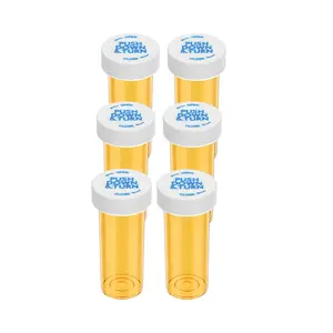 6-Pack Empty Plastic Medicine Bottles with Safety Caps, 13 Dram Small Prescription Vials, 50ML/1.69oz, Portable Medicine Storage Containers, Healthcare
