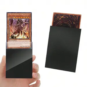 TOOUEE 50pcs Black MTG Card Sleeves, Standard Sized 2.5" x 3.5" Trading Card Protector Sleeves, MTG Deck Sleeves, Matte Back Trading Card Sleeves Baseball Card Sleeves, Sports Cards,Football Cards,Game Cards
