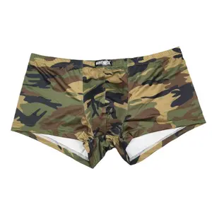 Men's Camouflage Stretch Boxer Briefs Breathable Comfort Underwear for Everyday Wear