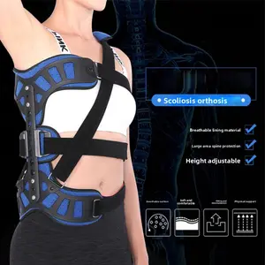 Adjustable Scoliosis Orthosis Brace – Breathable Height Adjustable Spine Support for Posture Correction, Spine Alignment & Back Stability, Comfort Fit for Men & Women