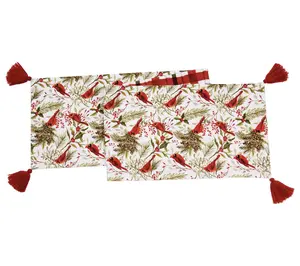 13" x 72" Cardinal Season & Plaid Table Runner by Valerie