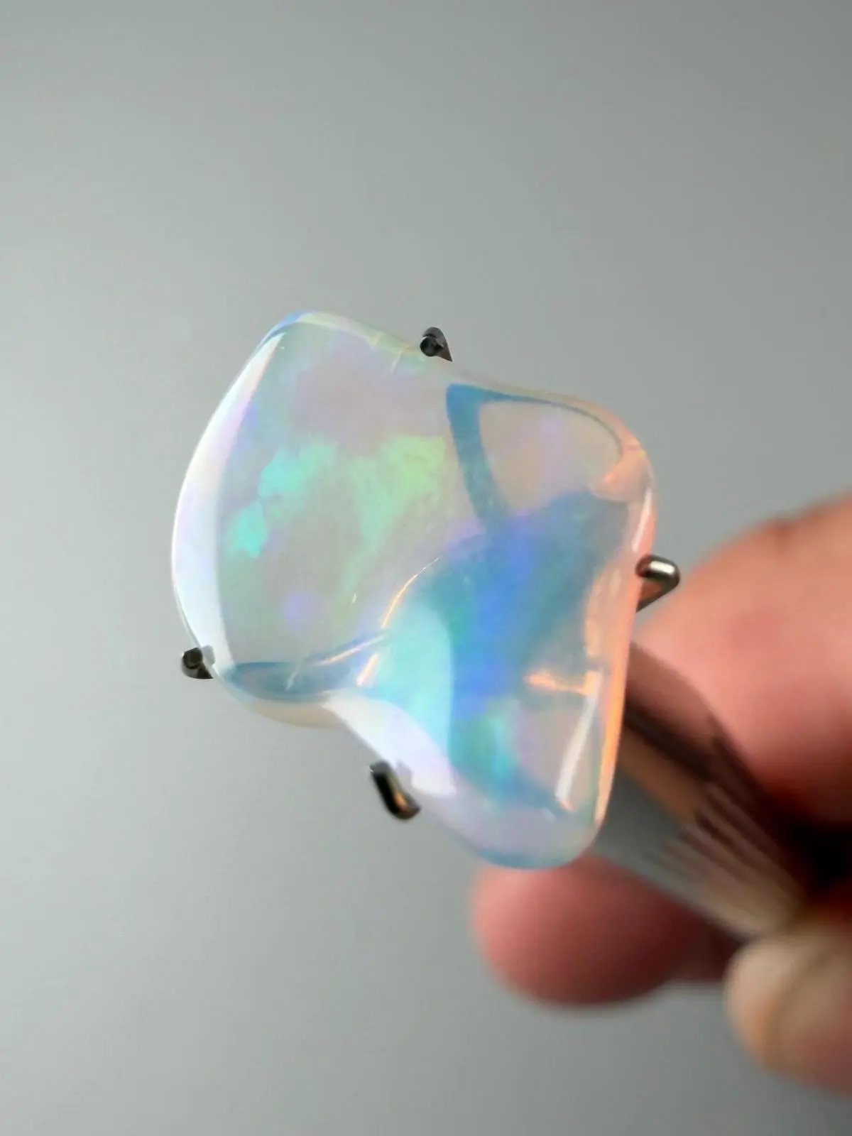Opal 2.35 ct Freeform Cabochon Pastel Play of Color
