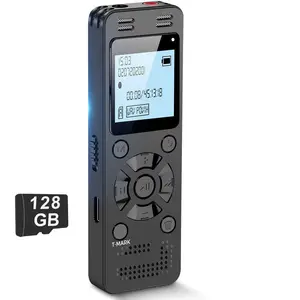 128GB Digital Voice Recorder, Professional Voice Recorder with Backplay Function, Portable Audio Recorder for Lecture & Meeting