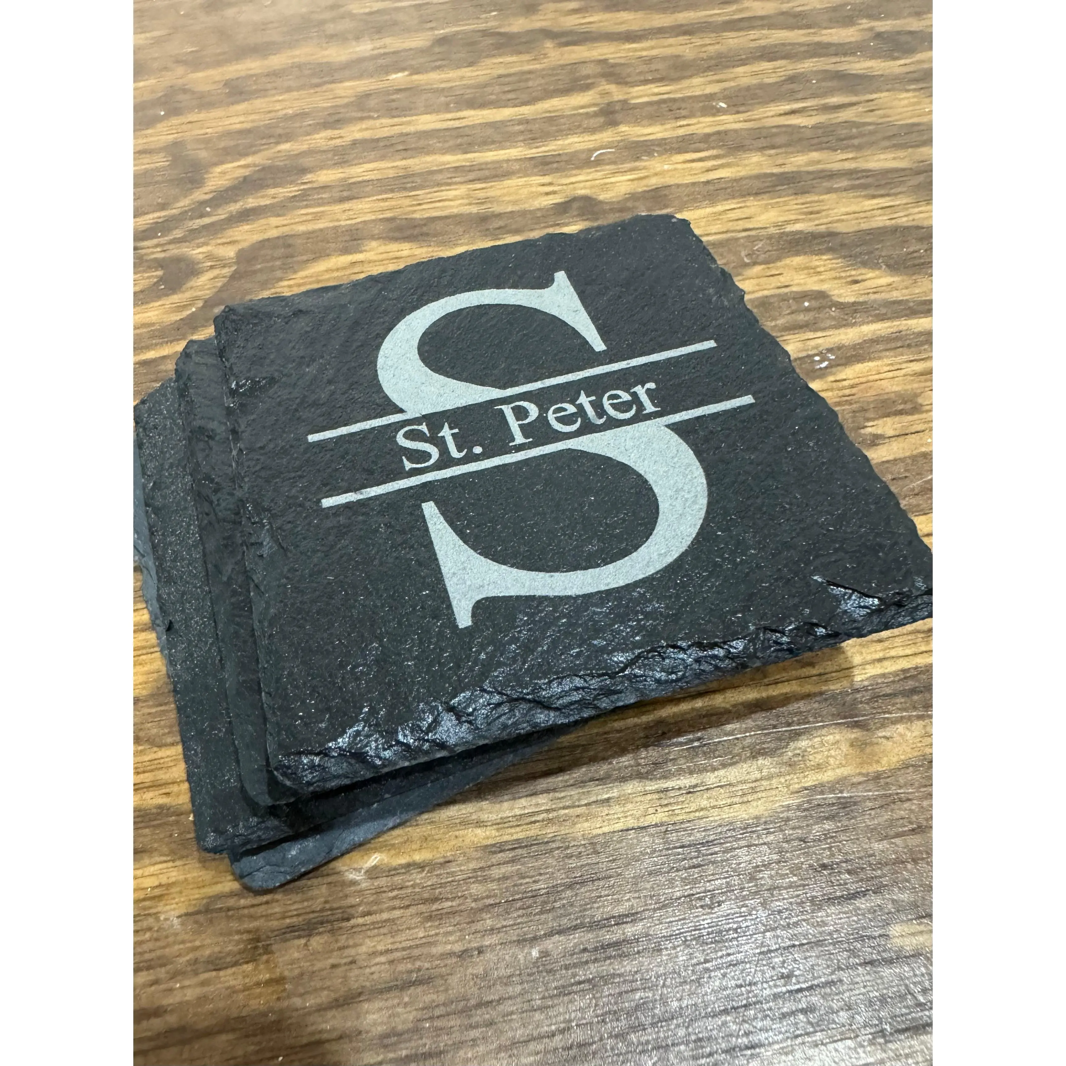 Personalized Monogram Engraved Slate Coaster