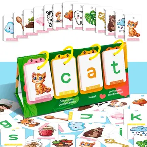 Kids English Flashcards 80 Pcs Preschool Learning Toys Educational Alphabet Numbers Words Cards for 3-6 Year Old Boys Girls Parent Child Interaction Montessori Toys for Toddlers Kindergarten Supplies