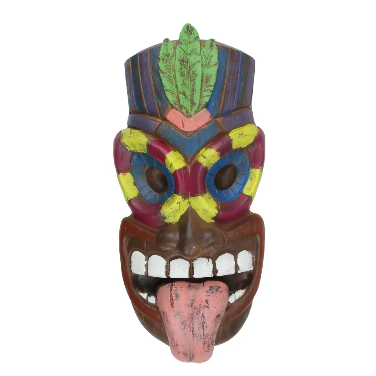 Northlight 33377612 16.5 in. Tiki Man Sticking Out Tongue Hanging Wall Decor
