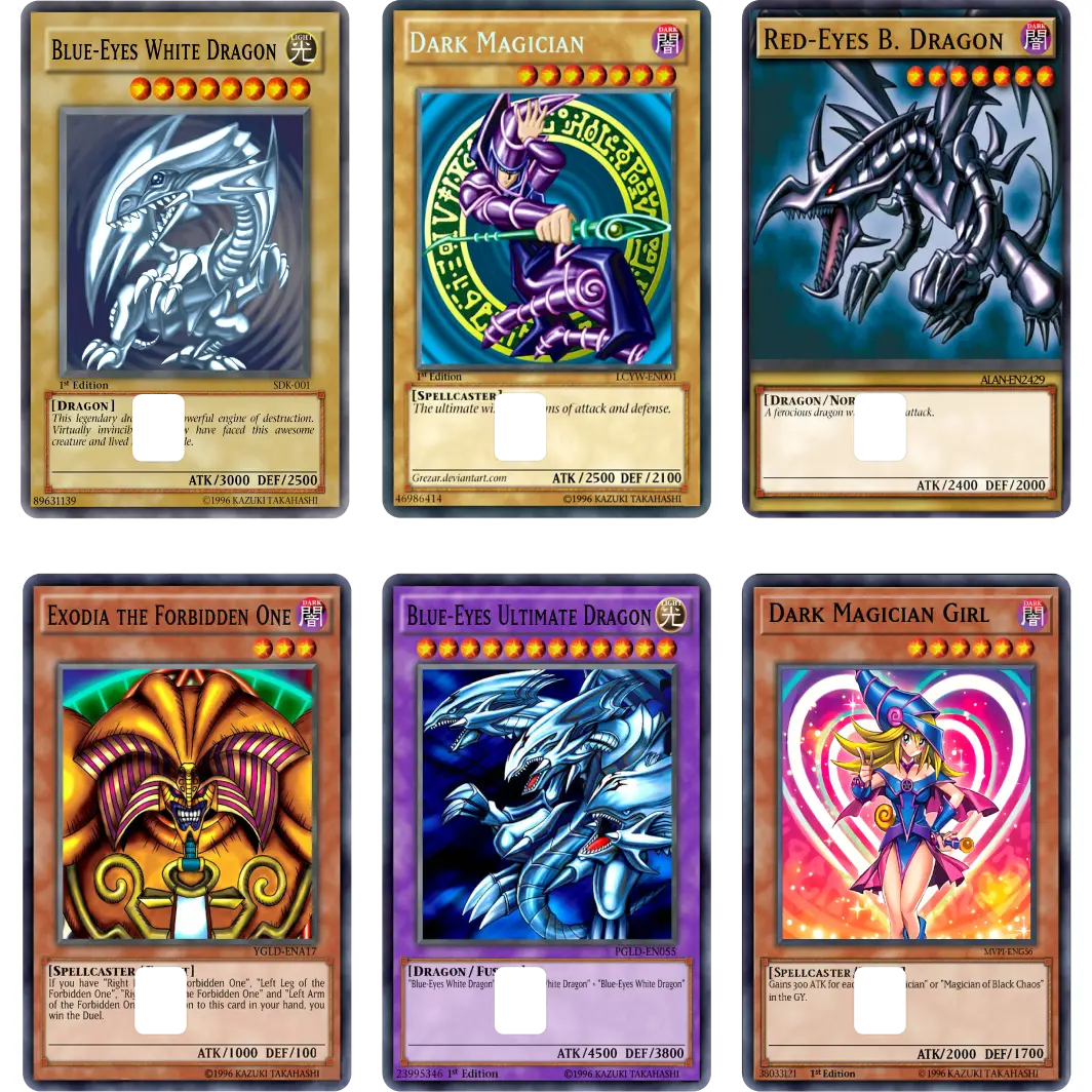 Yu-ge-O Card Collection Credit Card Skin / Wrap Decal Pre-Cut Sticker (Small Chip)