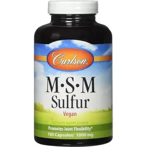 Carlson Labs MSM Sulfur MSM 1000mg,Sulfur 330 mg 180 Capsules