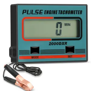 Handheld Digital Induction Chainsaw Tachometer, 2 Stroke 4 Stroke Small Engine Tachometer, LCD Display Tach Gauge for Chainsaw Lawnmowers Gasoline Engine Timed in Minutes