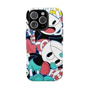 Cuphead Vintage Brothers Phone Case 1930s Cartoon Tough Cover Fan Gift Designed for iPhone 11-17 Pro Max/Plus & Samsung Galaxy S23-S25