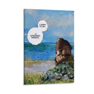 Vinland Saga Thorfinn Velvet,Wooden Framed Artistic Canvas Painting Set, Modern Art Wall Art for Home Living Room Bedroom Decor, Ornaments, Art Wall Decoration Artwork