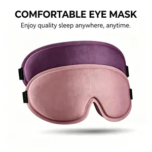 2026 New 2 Pack 3D Sleep Mask for Side Sleeper, Full Light Blocking Zero Pressure Eye Mask, Soft Breathable Sleeping Blindfold for Men Women Travel Nap Relax (Pink+Purple)