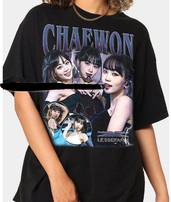 Limited Chaewon Le Sserafim KPop Tshirt Vintage Unisex Shirt