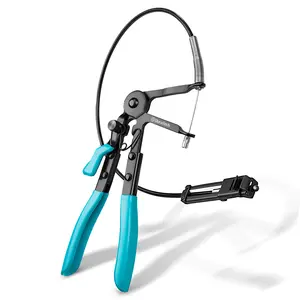 DURATECH Flexible Hose Clamp Pliers, 27" Long Reach Radiator Hose Clamp Removal Tool with Ratchet Locking Mechanisms, Spring Clamp Pliers for Automotive, Car, and Truck Repairs