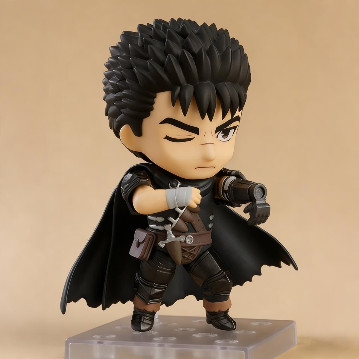 Q Version Berserk Guts #2134 & #2830 Berserker Armor Action Figure Set, Interchangeable Face Anime Collectible Model Toy