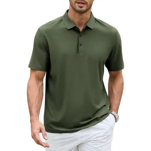 Eisctnd Men's Summer Polo Shirts Short Sleeve Classic Fit, Cooling Lightweight for Golf Business Casual Outdoor Wear