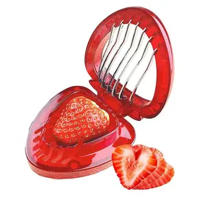 1 Piece Creative Strawberry Design Strawberry Slicer, Strawberry Cutter, Portable Fruit Divider Tool, Fruit & Vegetable Utensils for Kitchen, Kitchen Gadget