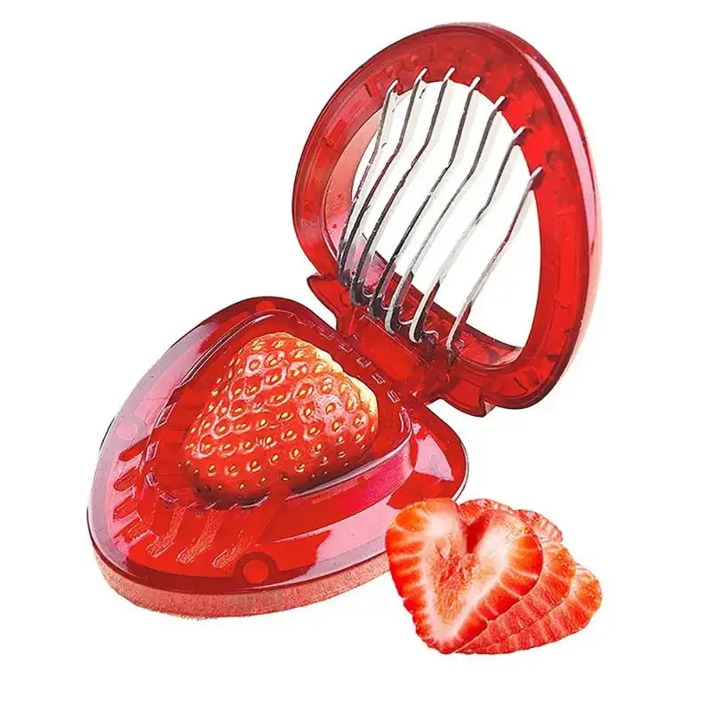 1 Piece Creative Strawberry Design Strawberry Slicer, Portable Fruit Divider Tool, Fruit & Vegetable Utensils for Kitchen