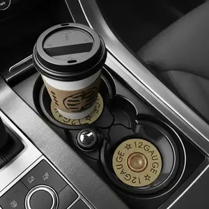 Bullet Design Car Coaster, Absorbent Car Cup Holder Coaster, Car Cup Mat, Cup Holder Pad, Stylish Auto Interior Accessories for Men & Women, Car Interior Decorative, Car Interior Accessory