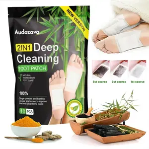 20PCS Natural Herbal Foot Detox Patches -GingerBamboo Deep Cleansing Pads for Stress ReliefToxin Removal, Better Sleep & Wellness FitnessTreatment Healthcare Solution TherapeuticHealthy Therapy