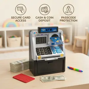 Magic Smart Piggy Bank with Mini Keypad, Automatic Money Roller Saving Box, Back to School Essentials Gift for Kids Boys Girls