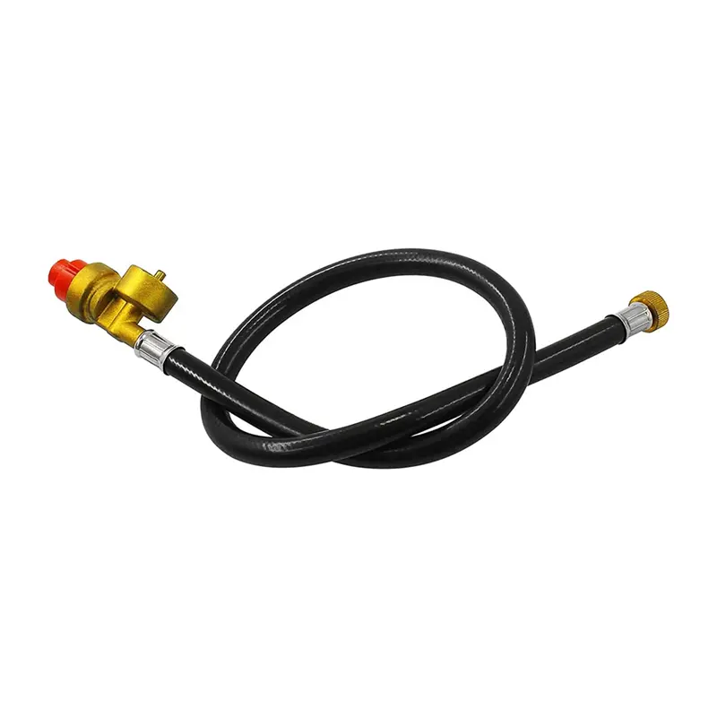 26in Metal Fuel Regulator with Hose - High Pressure Rating, Portable, High Compatibility for Propane Gas Camping Stoves, GasOne GS-3400P, Kohree 10,000BTU Model, Converts to 1LB Disposable Bottle