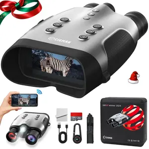 [Christmas Gift] CIGMAN 4K Night Vision Goggles for Adults, Infrared Binoculars, WIFI Night Vision Goggles, 52MP Photo, With 5000mAh Rechargeable Battery, 4" HD Screen, 3280ft, For Hunting,Camping,Surveillance, Outdoor Enthusiasts, Best Gift For Man