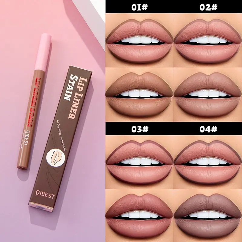 Lipliner Lip Crayon Lipstick Combo, Waterproof Natural Color, Enhances Full Lips Shape, Long-Lasting Makeup Essential, Perfect for Daily Use