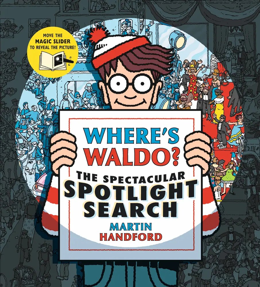 USED Hardcover Kid Book - Where's Waldo? The Spectacular Spotlight Search (English, Martin Handford) - Hidden Object Search-And-Find Puzzle Book with Magic Flashlight, Exciting New Format, Bonus Hidden Content, Character, Additional Games on Every Page, K