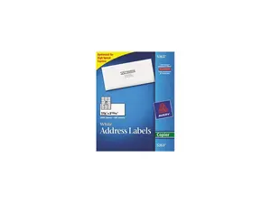 Avery 5363 Self-Adhesive Address Labels for Copiers, 1-3/8 x 2-13/16, White, 2400/Box Avery 5363 Self-Adhesive Address Labels for Copiers, 1-3/8 x 2-13/16, White, 2400/Box
