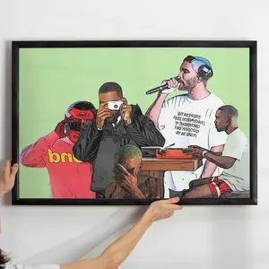 Frank Ocean Art, Frank Ocean Poster, Hip Hop Merch, Odd Future, Canvas Wall Art, Home Wall Decor, Framed Poster Green