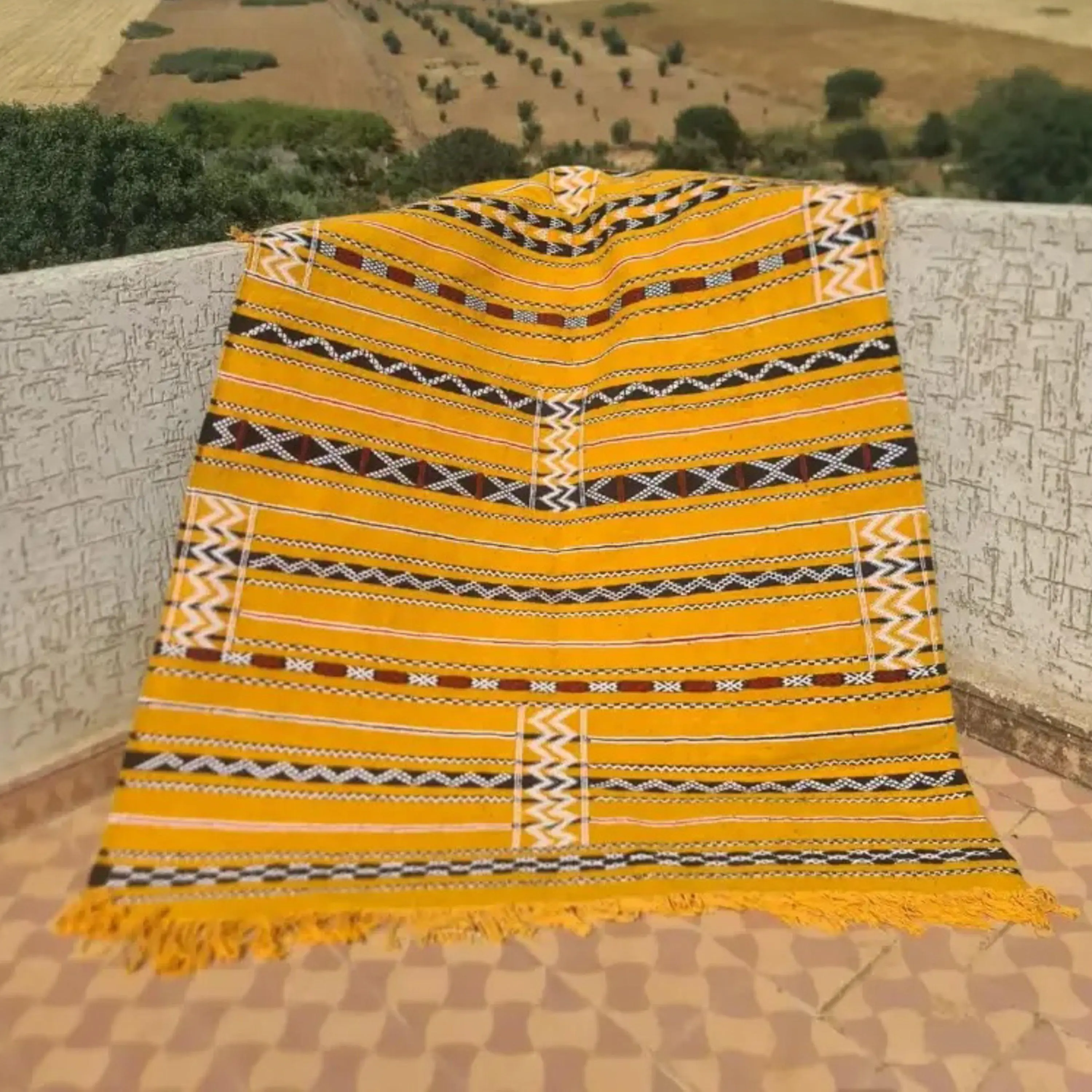 Handmade Moroccan Authentic Berber Wool Rug - Sun of the Atlas