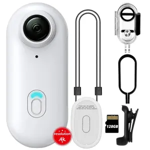 4K FHD Action Camera, Mini Wearable Body Cam, Compact Portable, 128GB Storage, Hands-Free Recording, Ideal for Bike Camera, Cycling, Skiing, Outdoor Sports & More