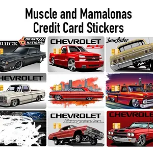 Muscle and Mamalonas Credit Card Stickers credit card skins Durable Scrapbook Materials