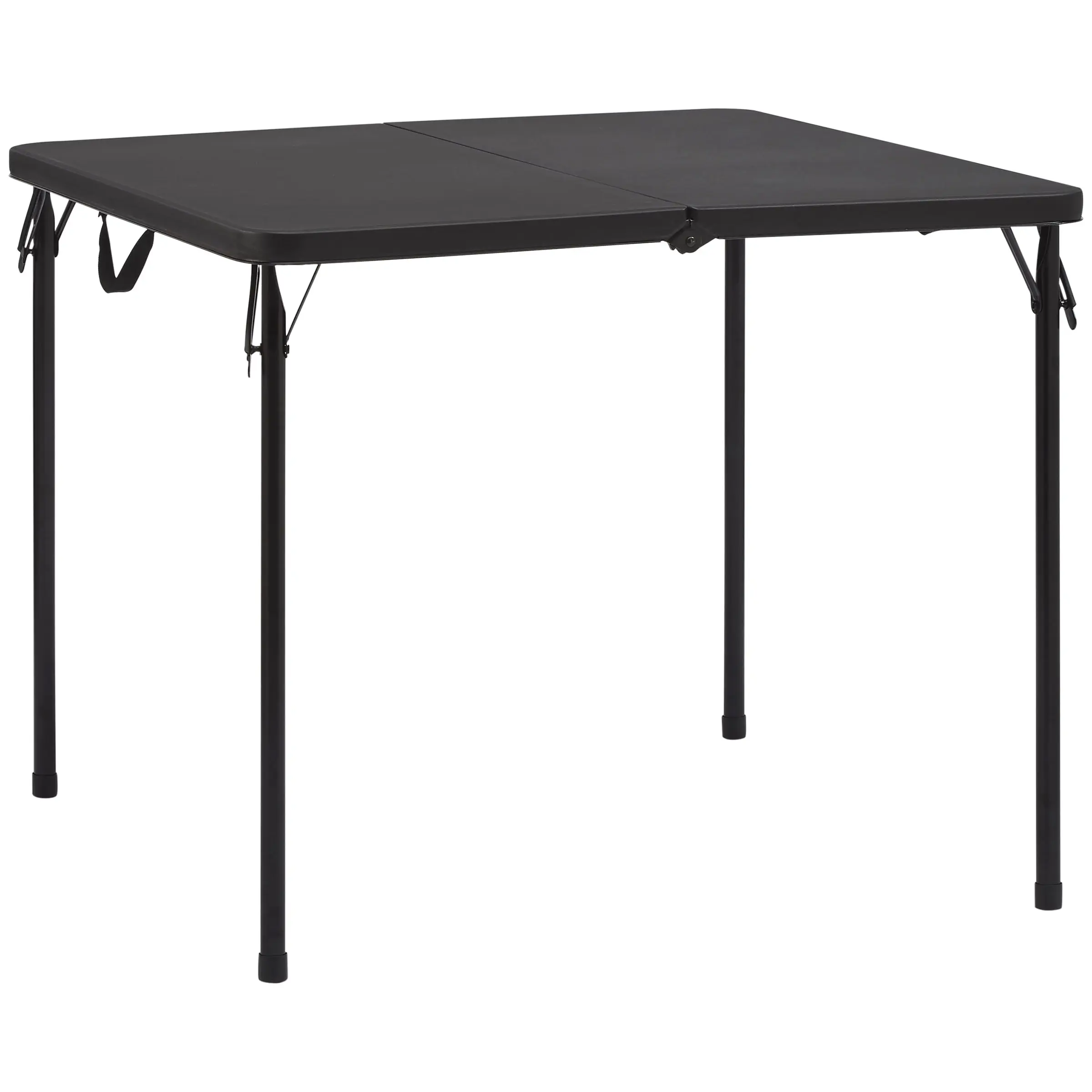 Mainstays 34" Square Centerfold Folding Card Table, Black Mainstays 34" Square Centerfold Folding Card Table, Black