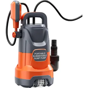 Sump Pump with Float Switch Pump 1.2HP 5000GPH Dirty Transfer Pump for Pool Draining Hot Tub Basement