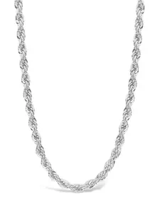 Sterling Silver Rope Twist Chain Necklace