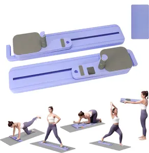 Full Body Slider Board Workout Set - Non-Slip Core Trainer for Yoga Pilates, Includes Adjustable Resistance Bands for Strength Training